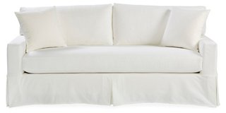 Liza Slipcovered Sofa, White
