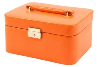 Leather Jewelry Box - Orange