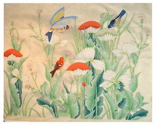 Fea Home Antique Chinese Painting On Silk One Kings Lane