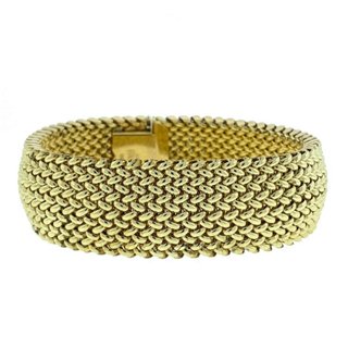 BRP Luxury/OKL - 14k Yellow Gold Wide Mesh Bracelet | One Kings Lane