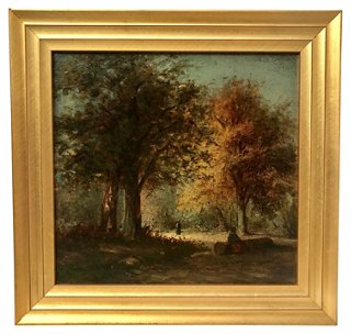 Antiquarian Art Company 19th C French Landscape Oil Painting
