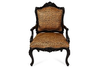 Black and Faux-Leopard Chair