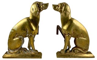 French Bronze Iron Firedog Chenets Fireplace Accessories