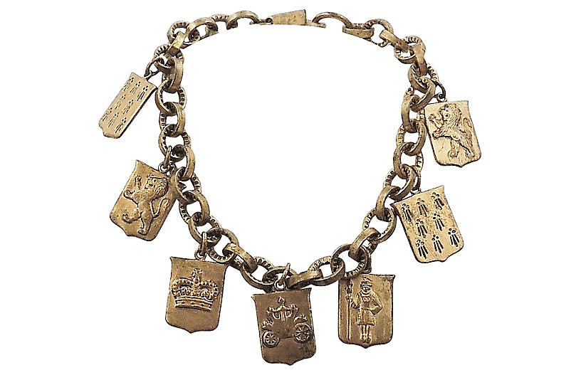Carrie's Couture - 1930s Monet Charm Bracelet | One Kings Lane