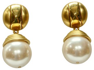 Wisteria Antiques Etc… - 1980s Givenchy Faux-Pearl Earrings | One Kings ...