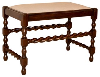 Black Sheep Antiques 19th C Barley Twist Bench One Kings Lane