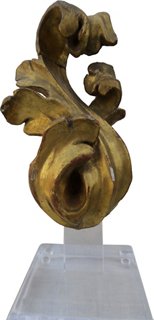 Giltwood Fragment on Lucite Base