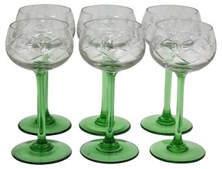 Rose Victoria Mid Century Green Stem Wine Glasses S 6 One Kings Lane Target/kitchen & dining/glassware & drinkware/wine glasses (256)‎. one kings lane