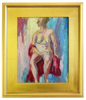 Mike Seratt Of The Prized Pig Abstract Female Nude Oil Painting One Kings Lane