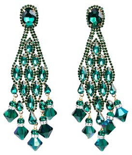 Vintage Lux Vrba Rhinestone Drop Earrings One Kings Lane