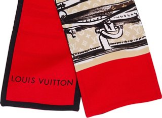 Vintage Lux - Louis Vuitton Silk Logo Twill Scarf | One Kings Lane