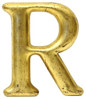 Mid Century English Pub Letter R Wall Accents Sculptures