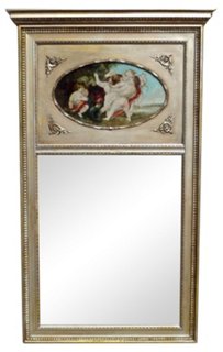 Vermilion Designs Cherub Oil Painting Trumeau Mirror One Kings