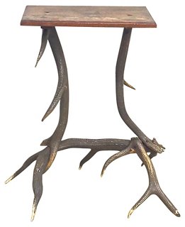 Vermilion Designs Antique Antler Side Table One Kings Lane