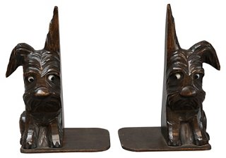 Black Forest Style Scottie Dog Bookends Bookends Decorative