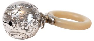 baby silver rattle keepsake